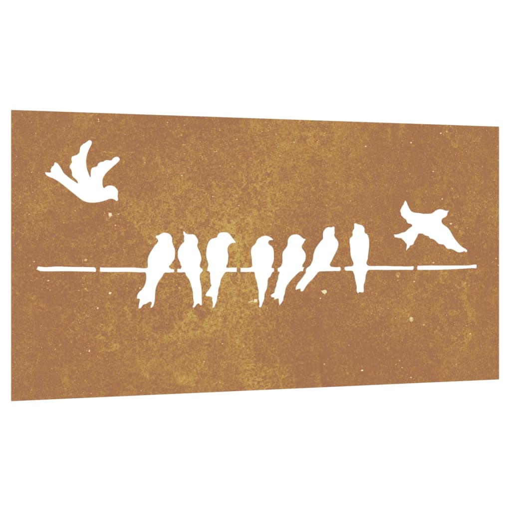 Wanddecoratie tuin vogelontwerp 105x55 cm cortenstaal is nu te koop bij PeponiXL, paradijselijk wonen!