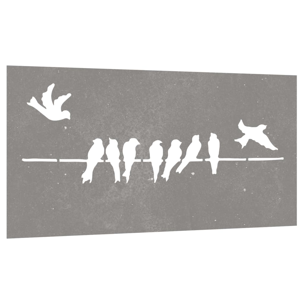Wanddecoratie tuin vogelontwerp 105x55 cm cortenstaal is nu te koop bij PeponiXL, paradijselijk wonen!