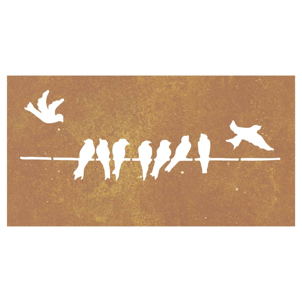 Wanddecoratie tuin vogelontwerp 105x55 cm cortenstaal is nu te koop bij PeponiXL, paradijselijk wonen!