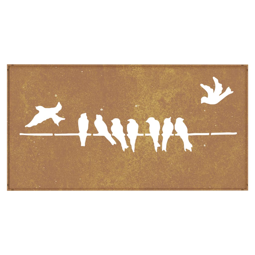 Wanddecoratie tuin vogelontwerp 105x55 cm cortenstaal is nu te koop bij PeponiXL, paradijselijk wonen!