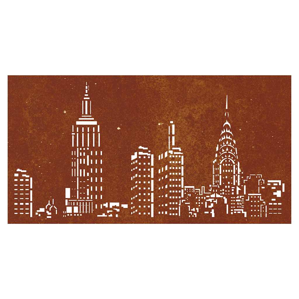 Wanddecoratie tuin skyline-ontwerp 105x55 cm cortenstaal is nu te koop bij PeponiXL, paradijselijk wonen!