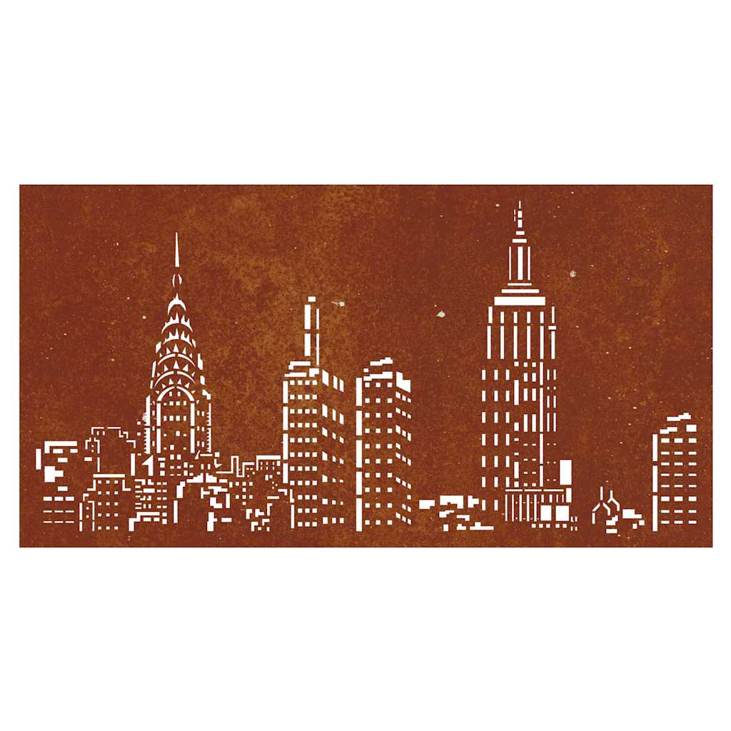 Wanddecoratie tuin skyline-ontwerp 105x55 cm cortenstaal is nu te koop bij PeponiXL, paradijselijk wonen!