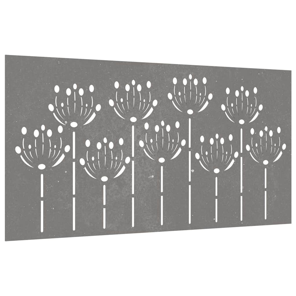 Wanddecoratie tuin bloemenontwerp 105x55 cm cortenstaal is nu te koop bij PeponiXL, paradijselijk wonen!