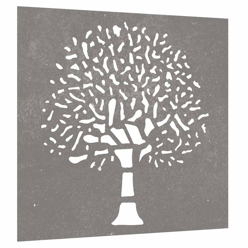 Wanddecoratie tuin boomontwerp 55x55 cm cortenstaal is nu te koop bij PeponiXL, paradijselijk wonen!