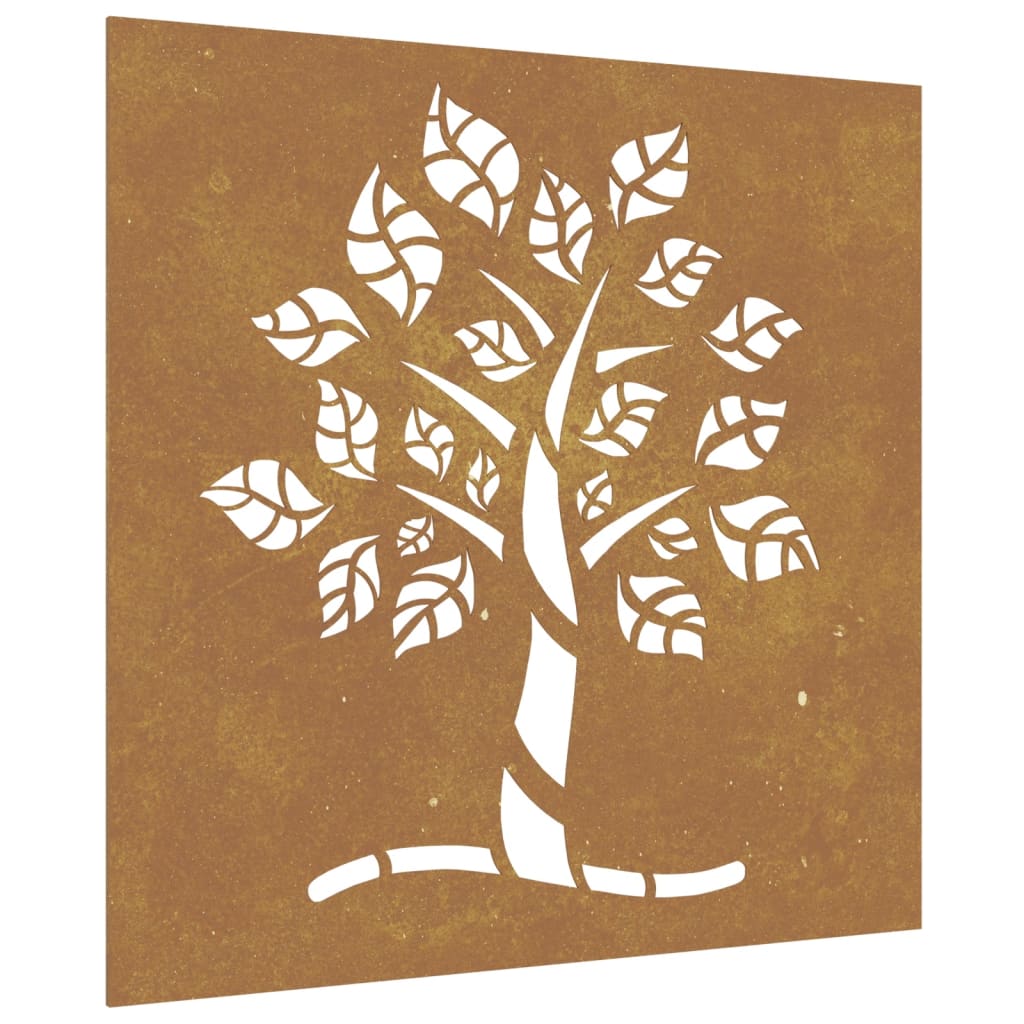 Wanddecoratie tuin boomontwerp 55x55 cm cortenstaal is nu te koop bij PeponiXL, paradijselijk wonen!