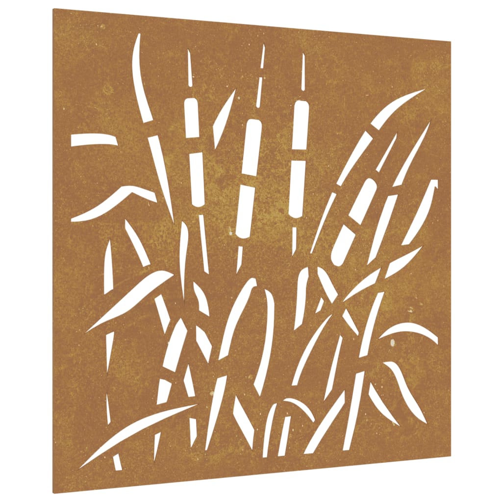 Wanddecoratie tuin grasontwerp 55x55 cm cortenstaal is nu te koop bij PeponiXL, paradijselijk wonen!