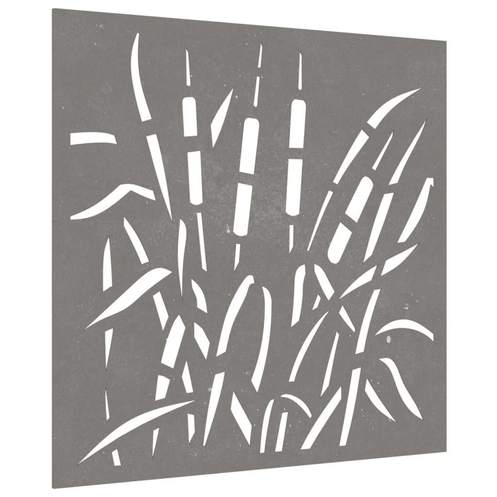 Wanddecoratie tuin grasontwerp 55x55 cm cortenstaal is nu te koop bij PeponiXL, paradijselijk wonen!
