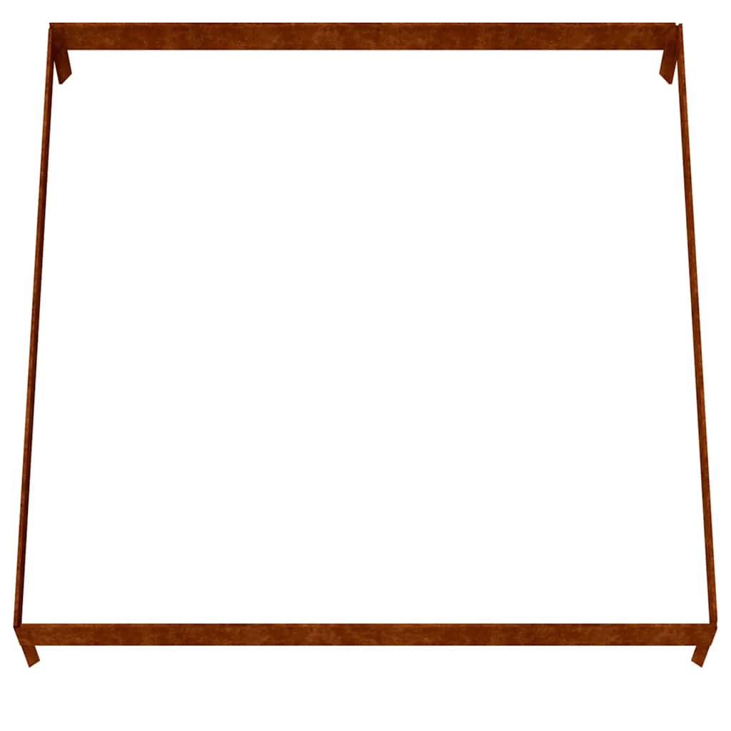 Plantenbak verhoogd 100x100x18,5 cm cortenstaal is nu te koop bij PeponiXL, paradijselijk wonen!