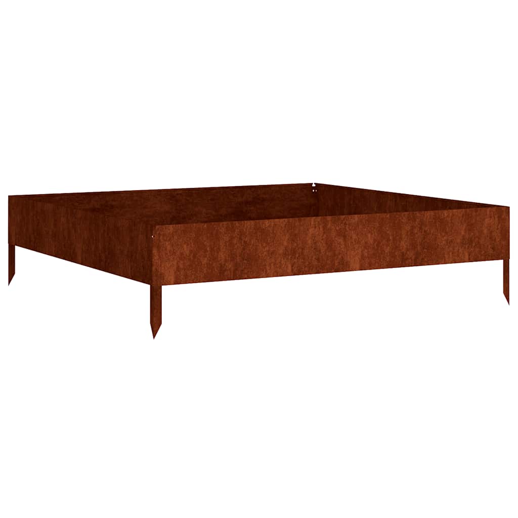 Plantenbak verhoogd 100x100x26 cm cortenstaal is nu te koop bij PeponiXL, paradijselijk wonen!