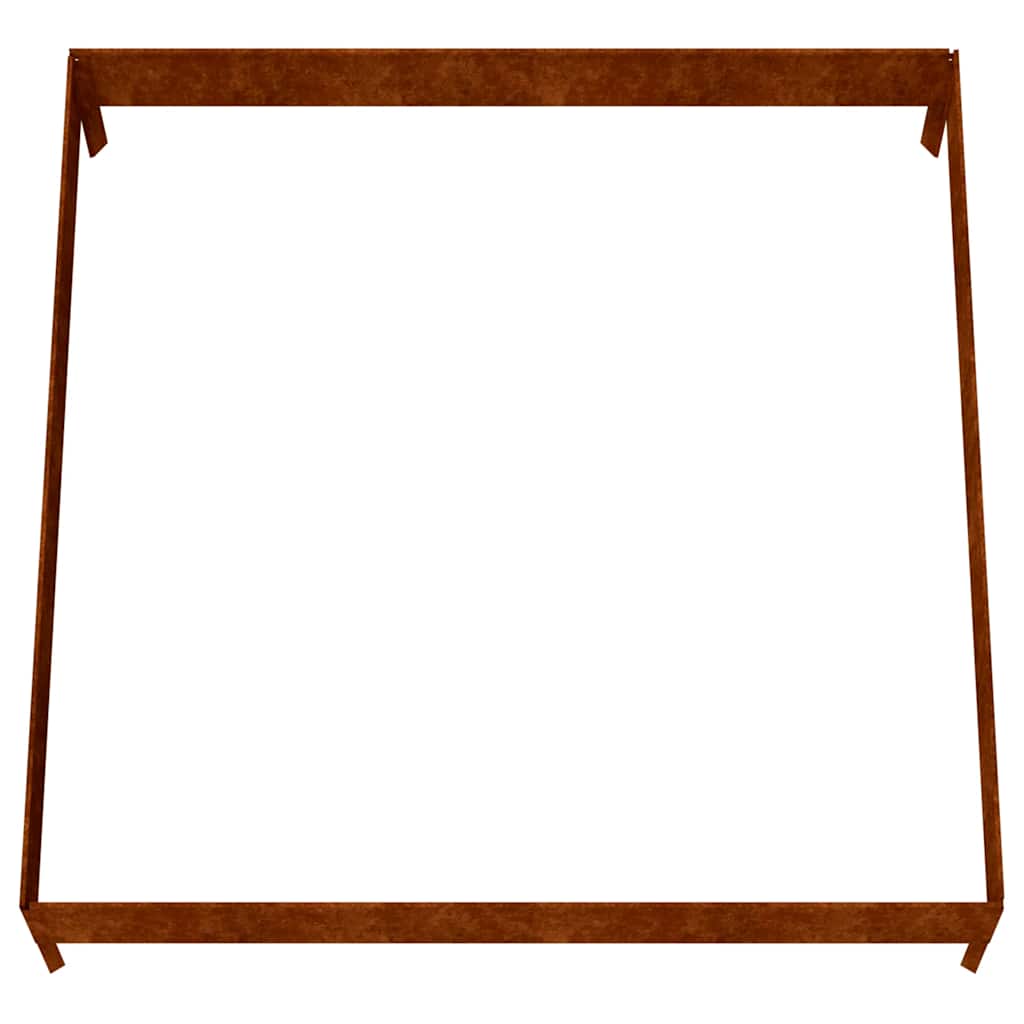 Plantenbak verhoogd 100x100x26 cm cortenstaal is nu te koop bij PeponiXL, paradijselijk wonen!