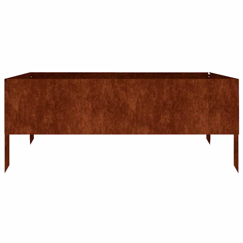 Plantenbak verhoogd 100x100x41 cm cortenstaal is nu te koop bij PeponiXL, paradijselijk wonen!
