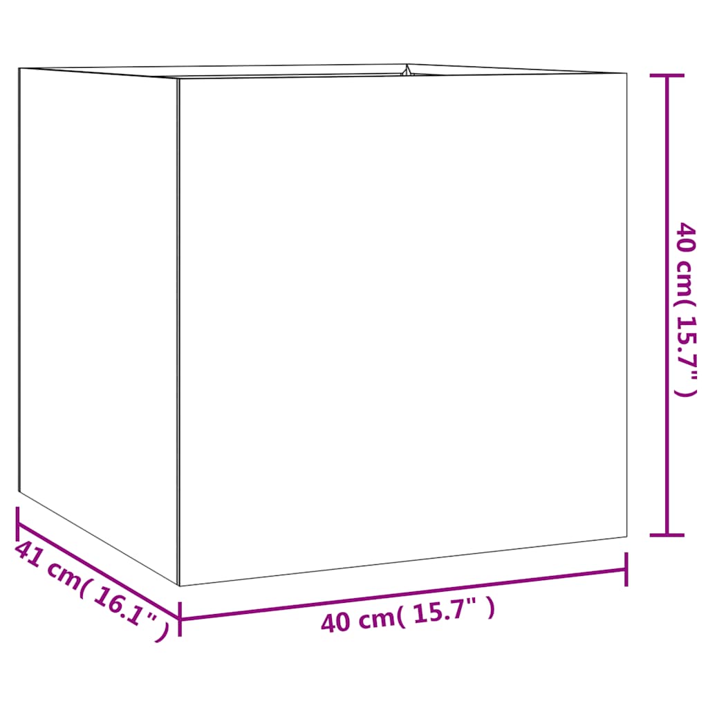 Plantenbak 40x41x40 cm cortenstaal is nu te koop bij PeponiXL, paradijselijk wonen!