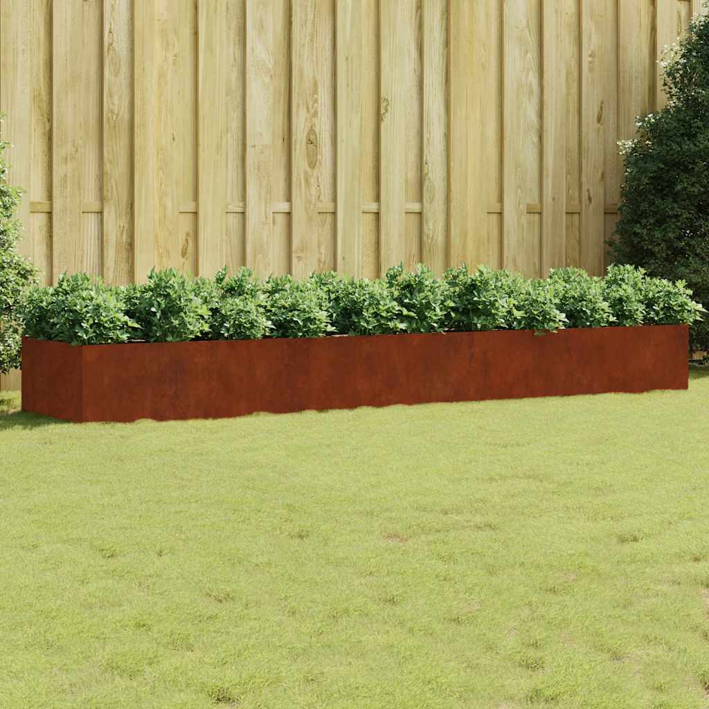 Plantenbak verhoogd 360x80x40 cm cortenstaal is nu te koop bij PeponiXL, paradijselijk wonen!