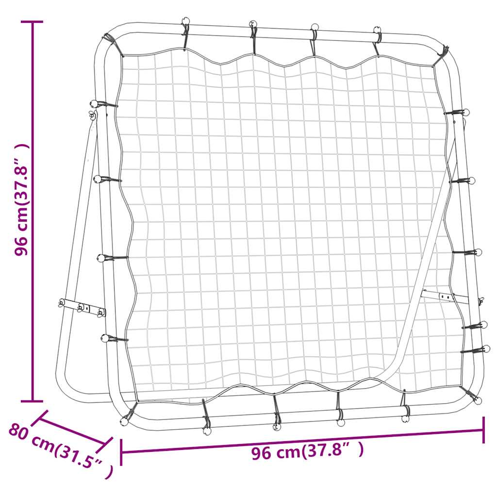 Voetbal kickback rebounder verstelbaar 96x80x96 cm staal en PE is nu te koop bij PeponiXL, paradijselijk wonen!