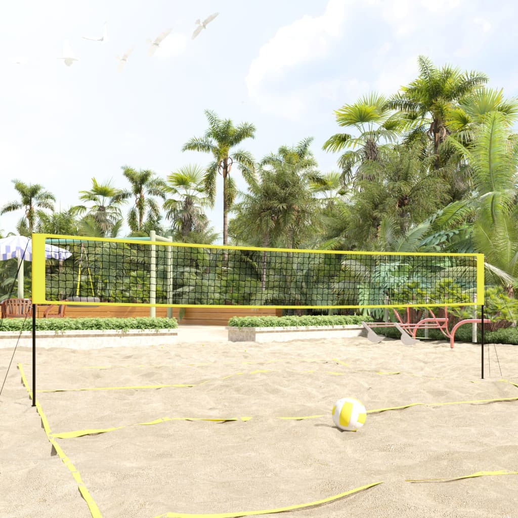 Volleybalnet 823x244 cm PE-stof geel en zwart is nu te koop bij PeponiXL, paradijselijk wonen!