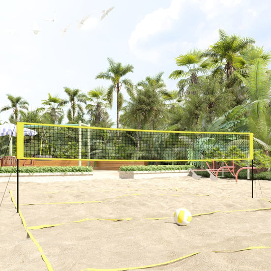 Volleybalnet 823x244 cm PE-stof geel en zwart is nu te koop bij PeponiXL, paradijselijk wonen!