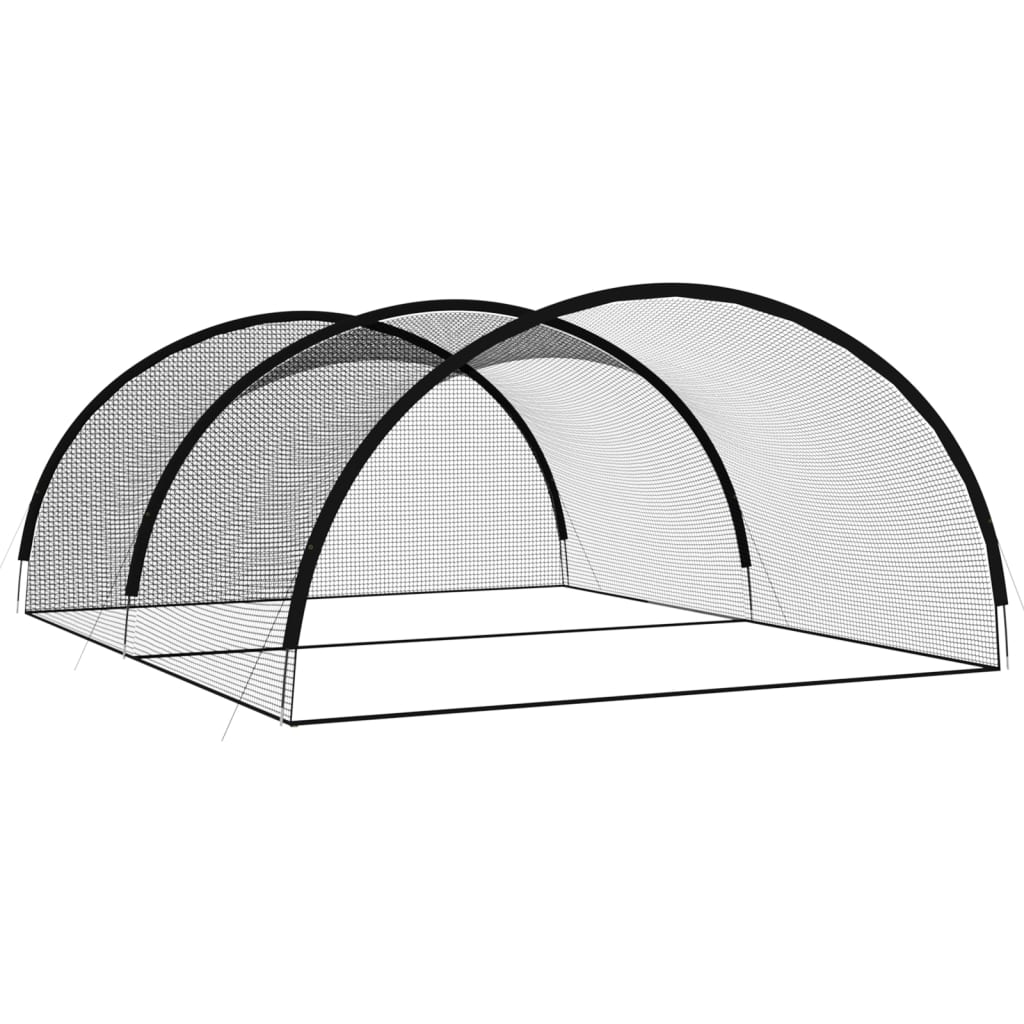 Slagkooi honkbal 600x400x250 cm polyester zwart