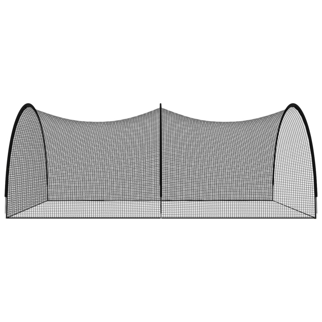 Slagkooi honkbal 600x400x250 cm polyester zwart