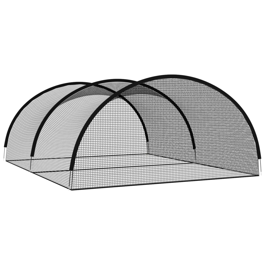 Slagkooi honkbal 600x400x250 cm polyester zwart