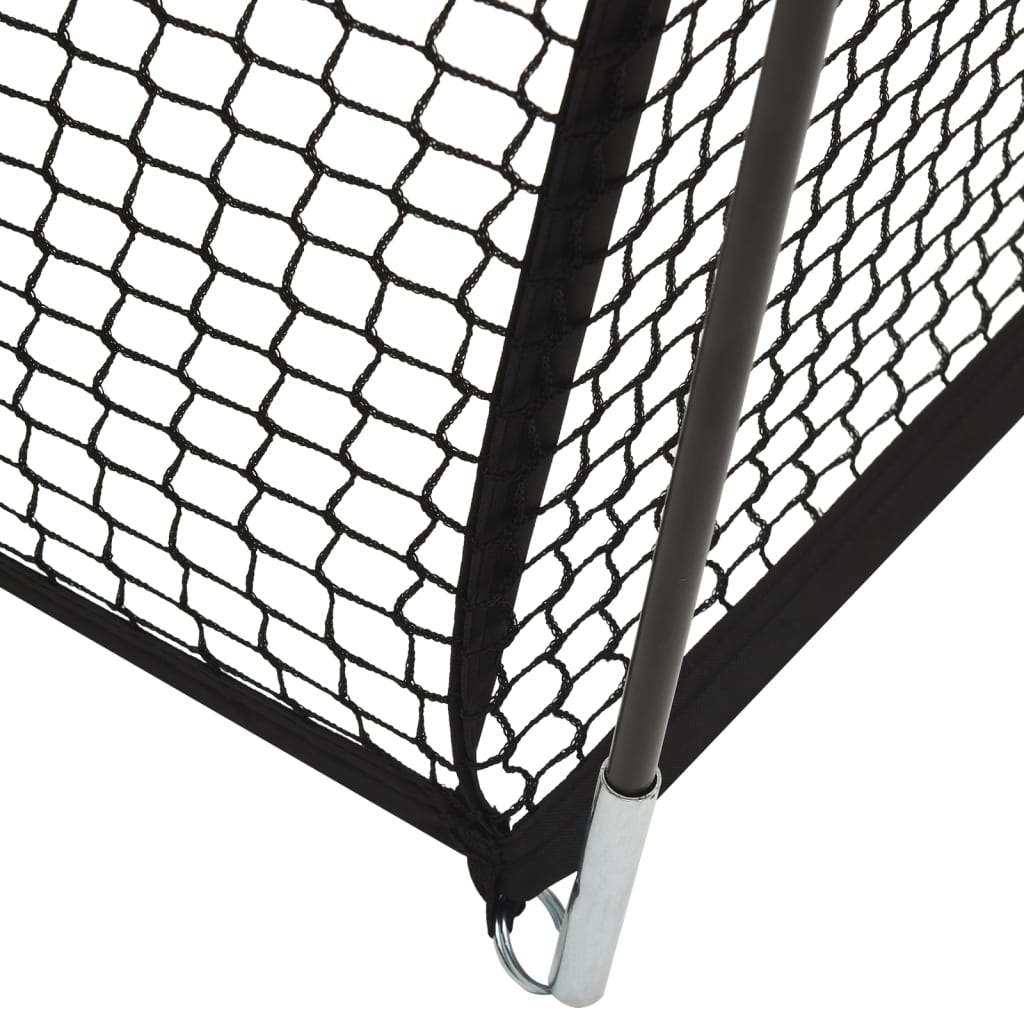 Slagkooi honkbal 600x400x250 cm polyester zwart
