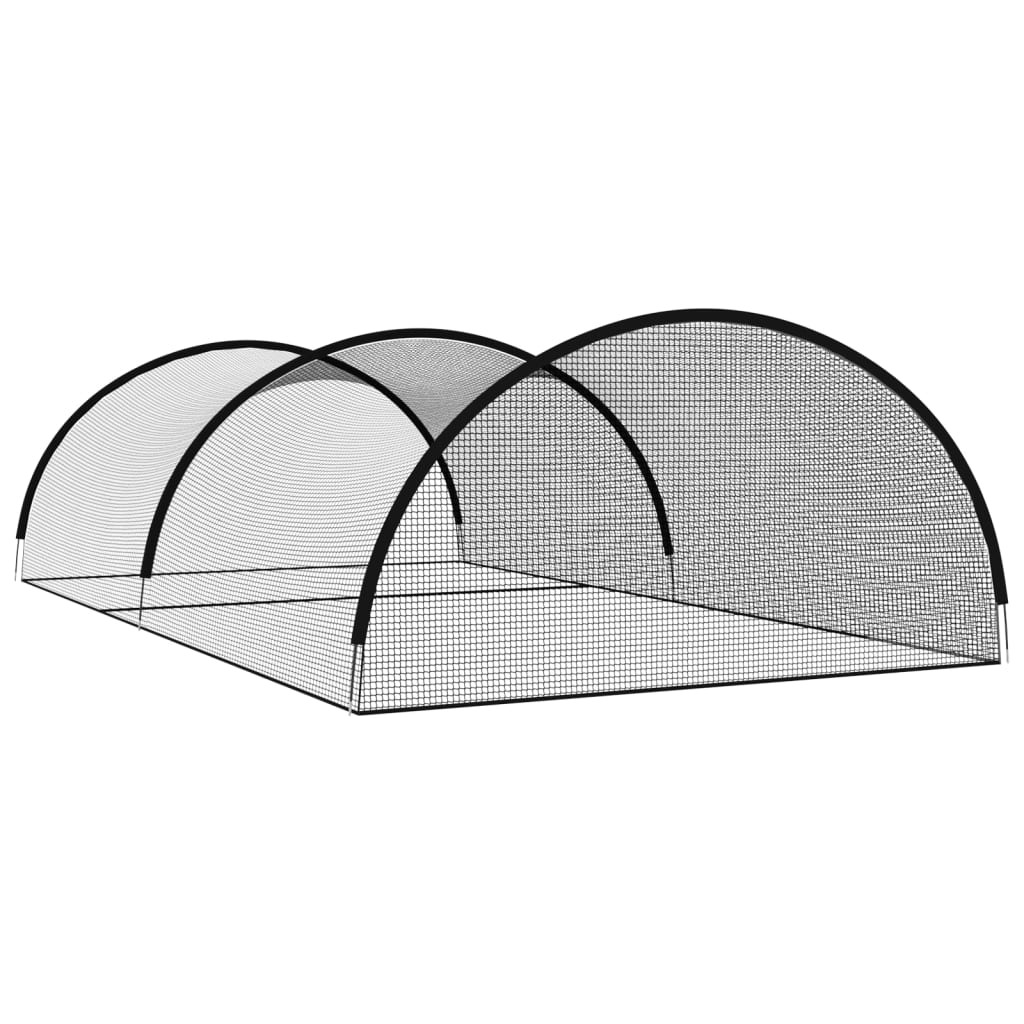 Slagkooi honkbal 900x400x250 cm polyester zwart
