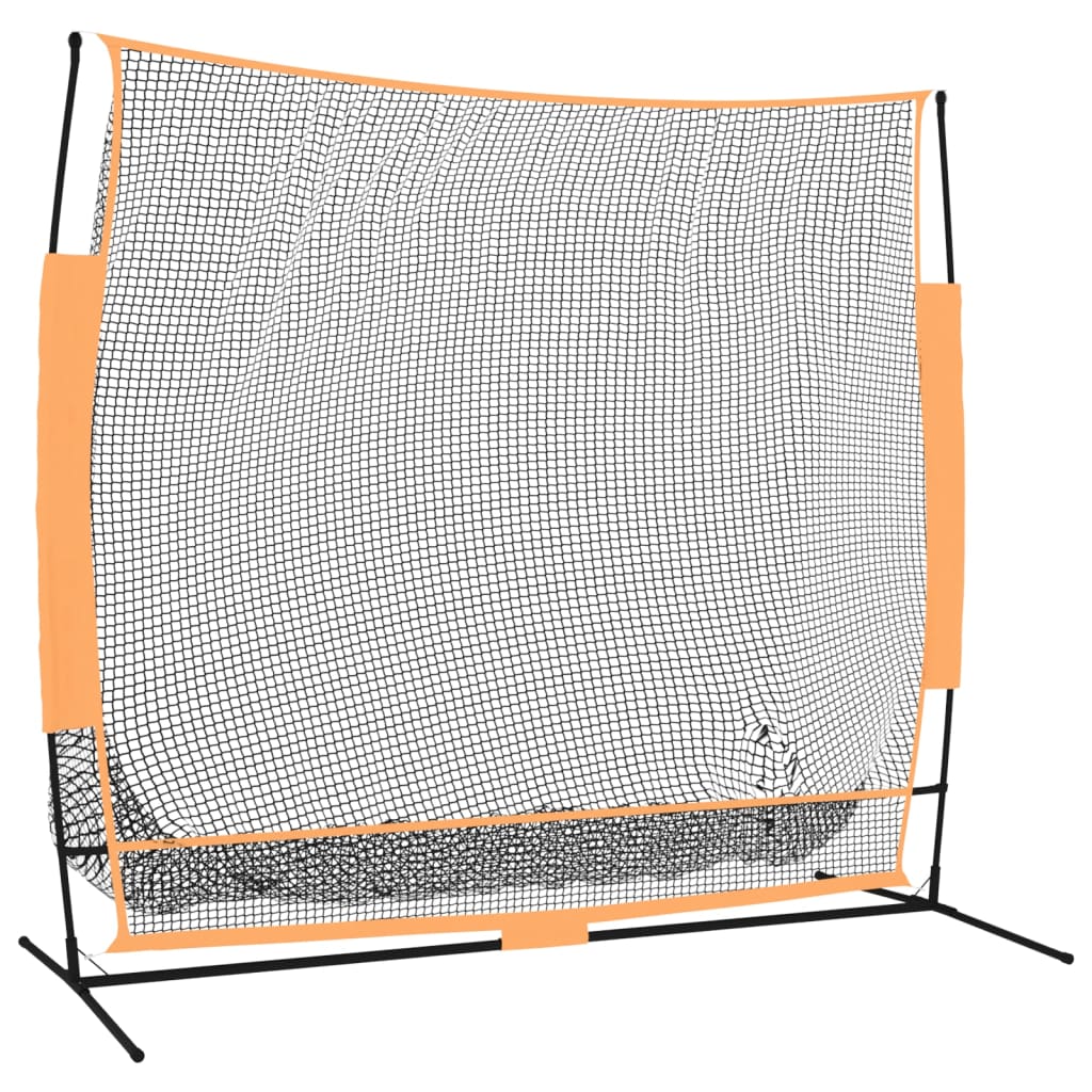 Golftrainingsnet 215x107x216 cm polyester zwart en oranje is nu te koop bij PeponiXL, paradijselijk wonen!