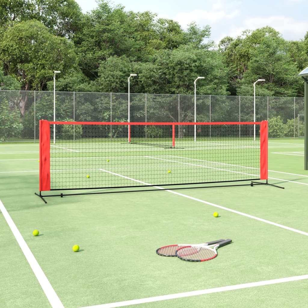 Tennisnet 300x100x87 cm polyester zwart en rood is nu te koop bij PeponiXL, paradijselijk wonen!