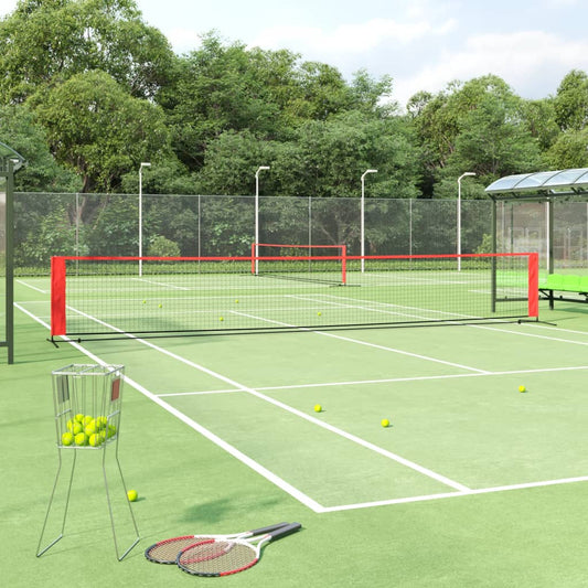 Tennisnet 600x100x87 cm polyester zwart en rood is nu te koop bij PeponiXL, paradijselijk wonen!