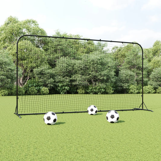 Voetbal rebounder 366x90x183 cm HDPE zwart is nu te koop bij PeponiXL, paradijselijk wonen!