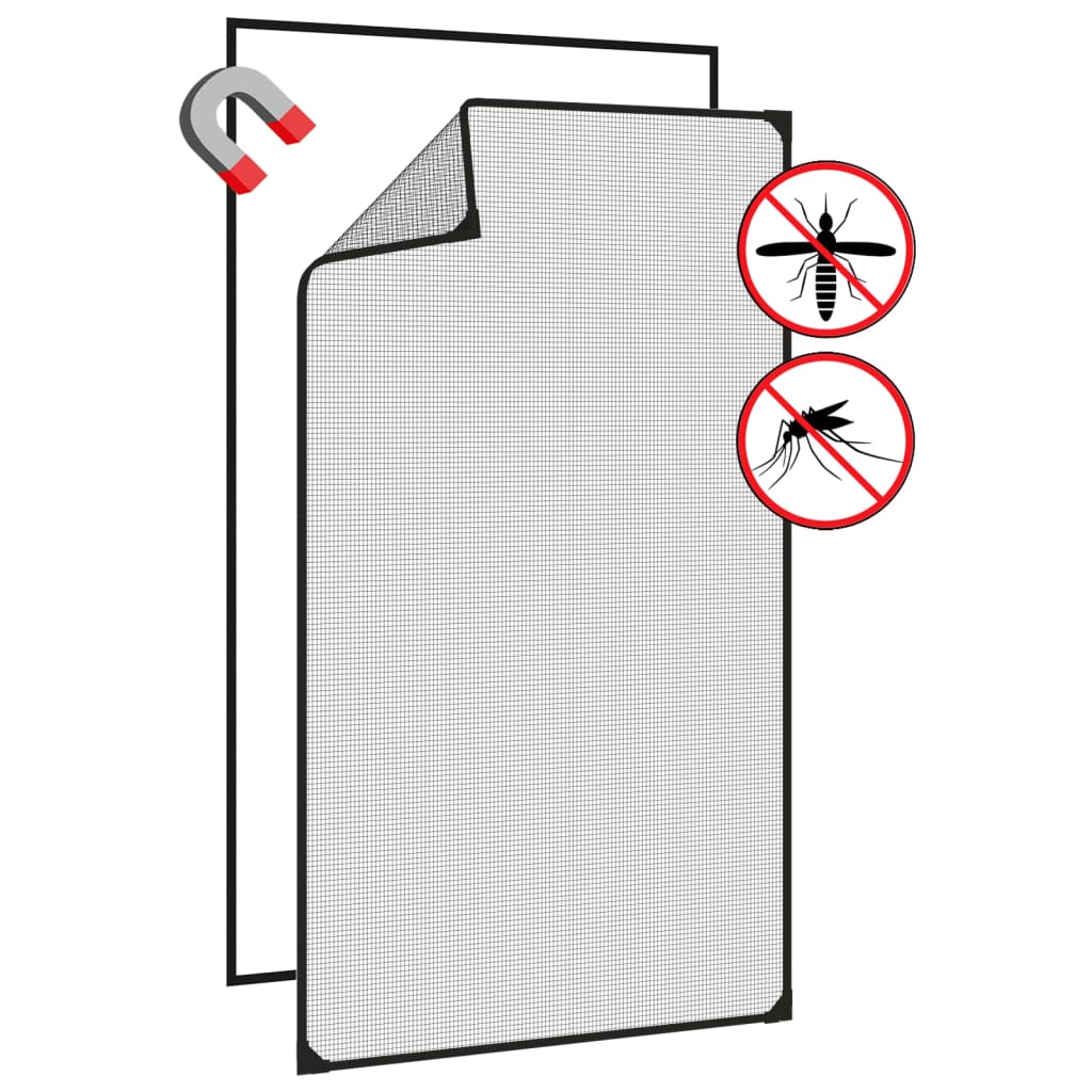 Insectenhor voor ramen magnetisch 80x140 cm antracietkleurig is nu te koop bij PeponiXL, paradijselijk wonen!
