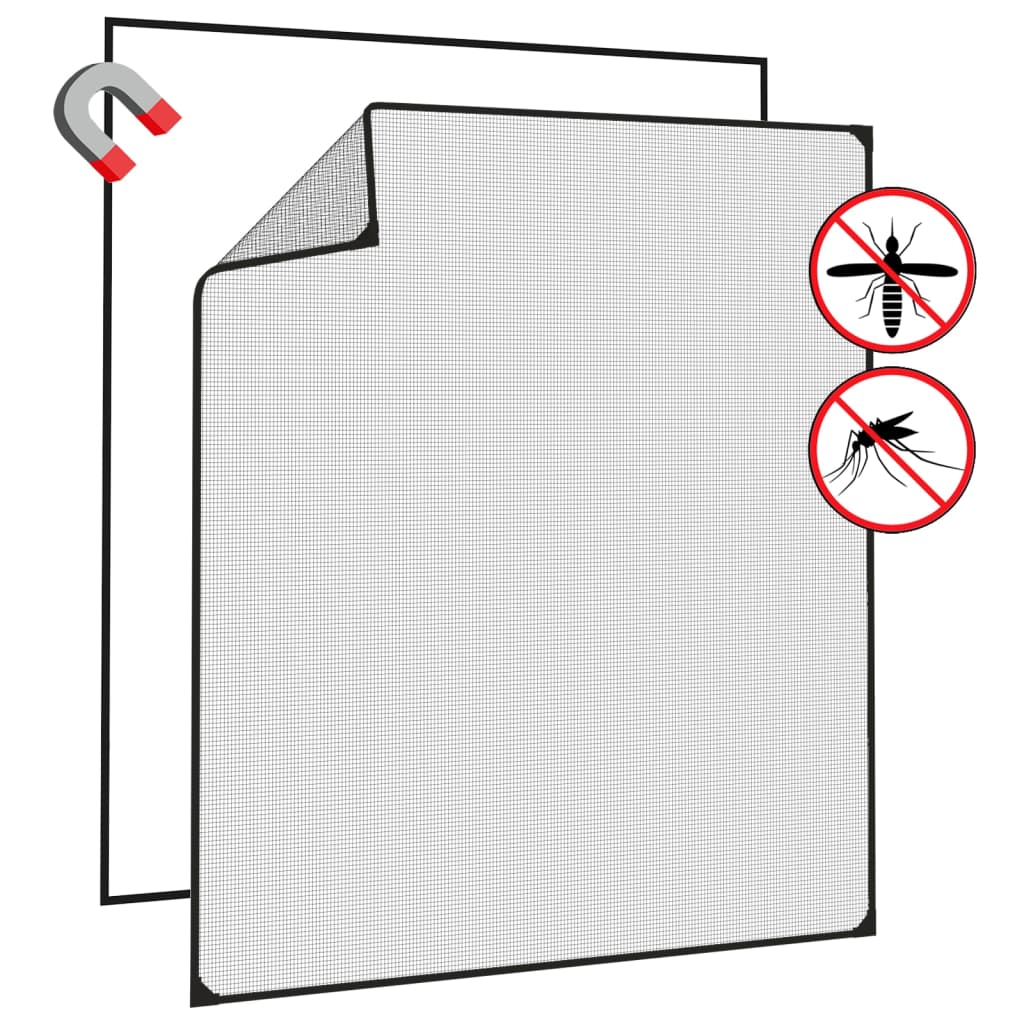 Insectenhor voor ramen magnetisch 130x150 cm antracietkleurig is nu te koop bij PeponiXL, paradijselijk wonen!