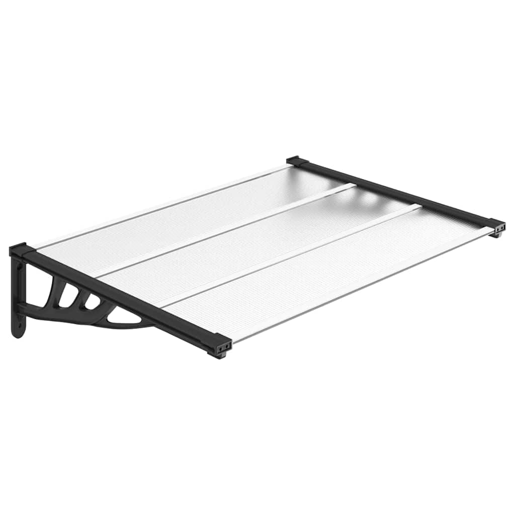 Deurluifel 122x90 cm polycarbonaat zwart en transparant is nu te koop bij PeponiXL, paradijselijk wonen!