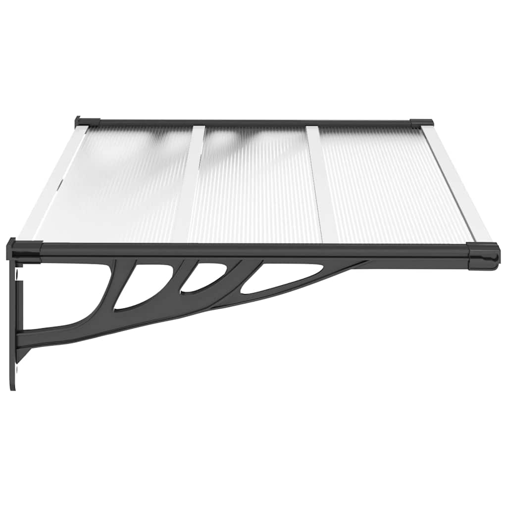 Deurluifel 122x90 cm polycarbonaat zwart en transparant is nu te koop bij PeponiXL, paradijselijk wonen!