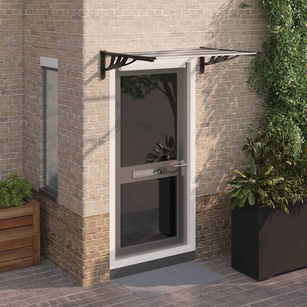 Deurluifel 122x90 cm polycarbonaat zwart en transparant is nu te koop bij PeponiXL, paradijselijk wonen!