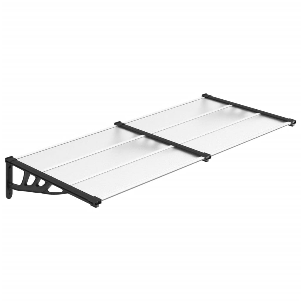 Deurluifel 199x90 cm polycarbonaat zwart en transparant is nu te koop bij PeponiXL, paradijselijk wonen!