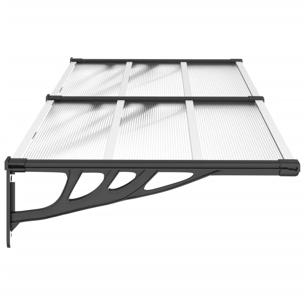 Deurluifel 199x90 cm polycarbonaat zwart en transparant is nu te koop bij PeponiXL, paradijselijk wonen!
