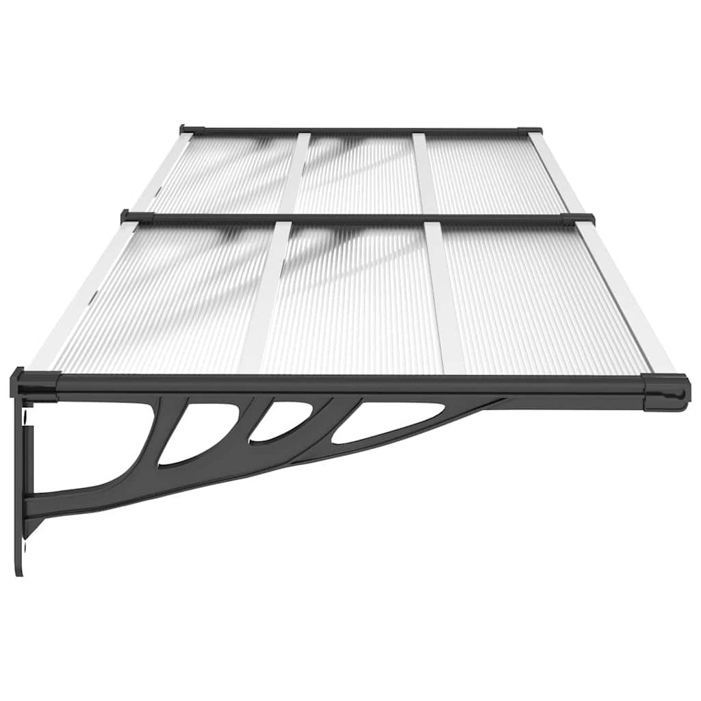 Deurluifel 239x90 cm polycarbonaat zwart en transparant is nu te koop bij PeponiXL, paradijselijk wonen!