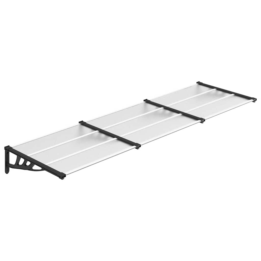 Deurluifel 297,5x90 cm polycarbonaat zwart en transparant is nu te koop bij PeponiXL, paradijselijk wonen!