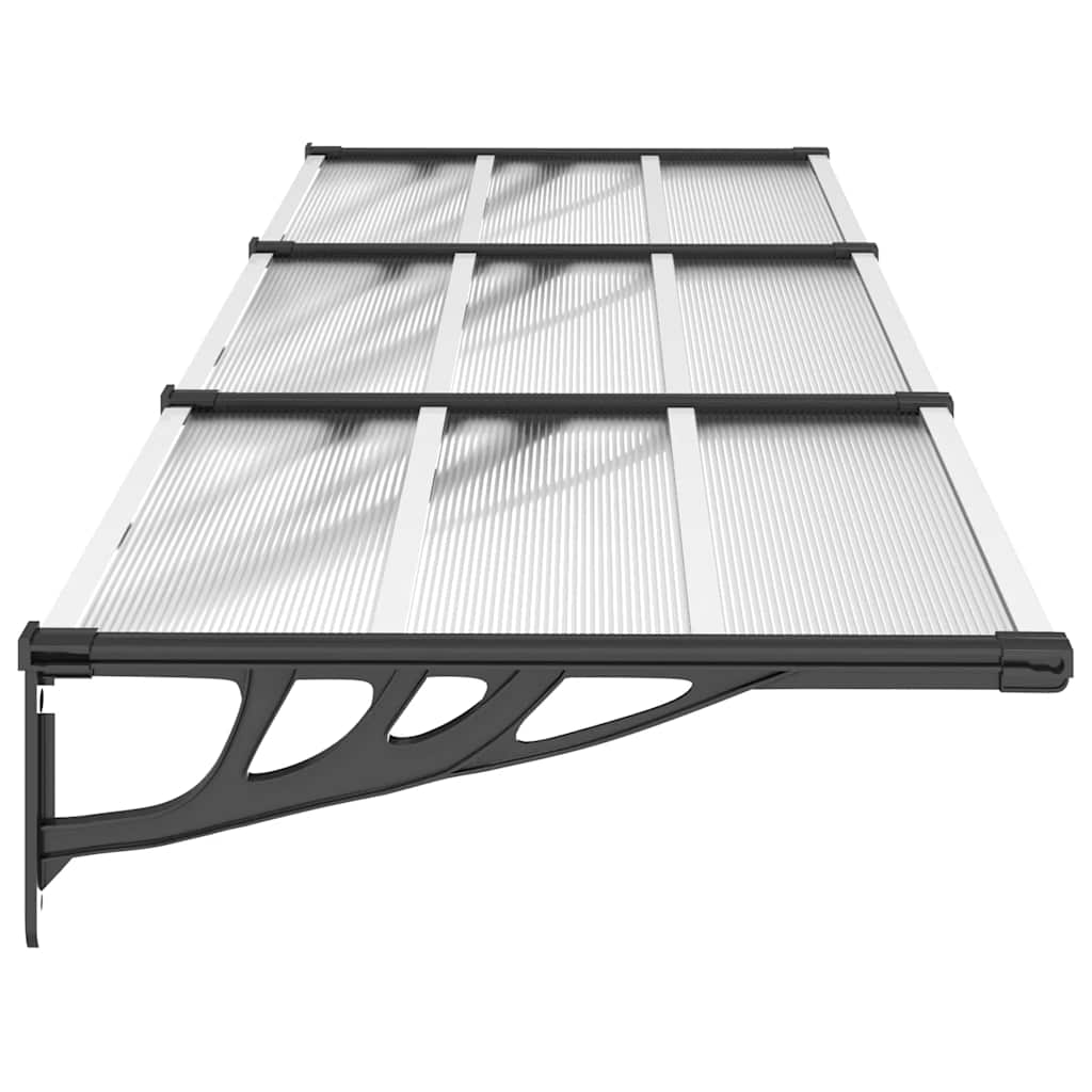 Deurluifel 297,5x90 cm polycarbonaat zwart en transparant is nu te koop bij PeponiXL, paradijselijk wonen!