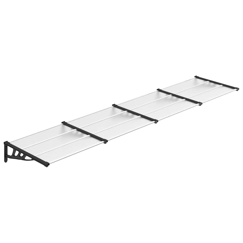 Deurluifel 396x90 cm polycarbonaat zwart en transparant is nu te koop bij PeponiXL, paradijselijk wonen!