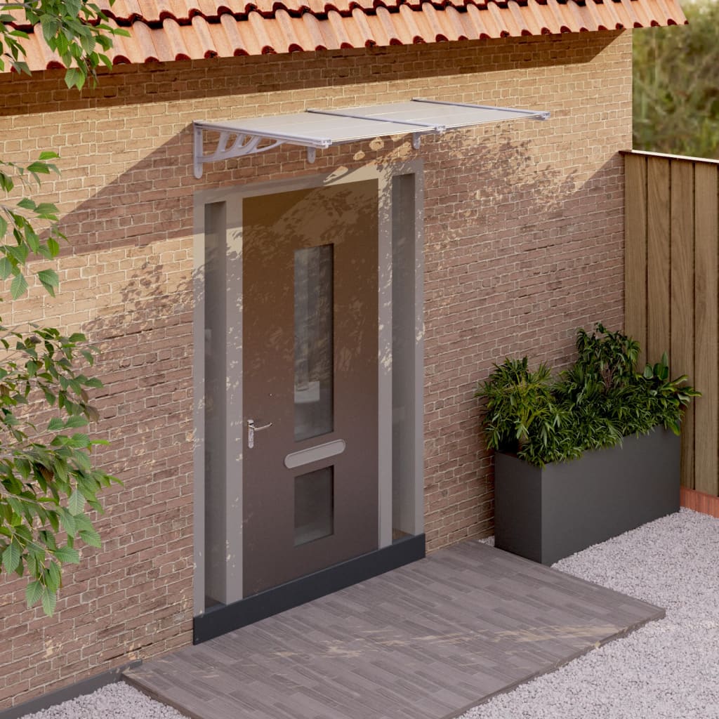 Deurluifel 152,5x90 cm polycarbonaat grijs en transparant is nu te koop bij PeponiXL, paradijselijk wonen!