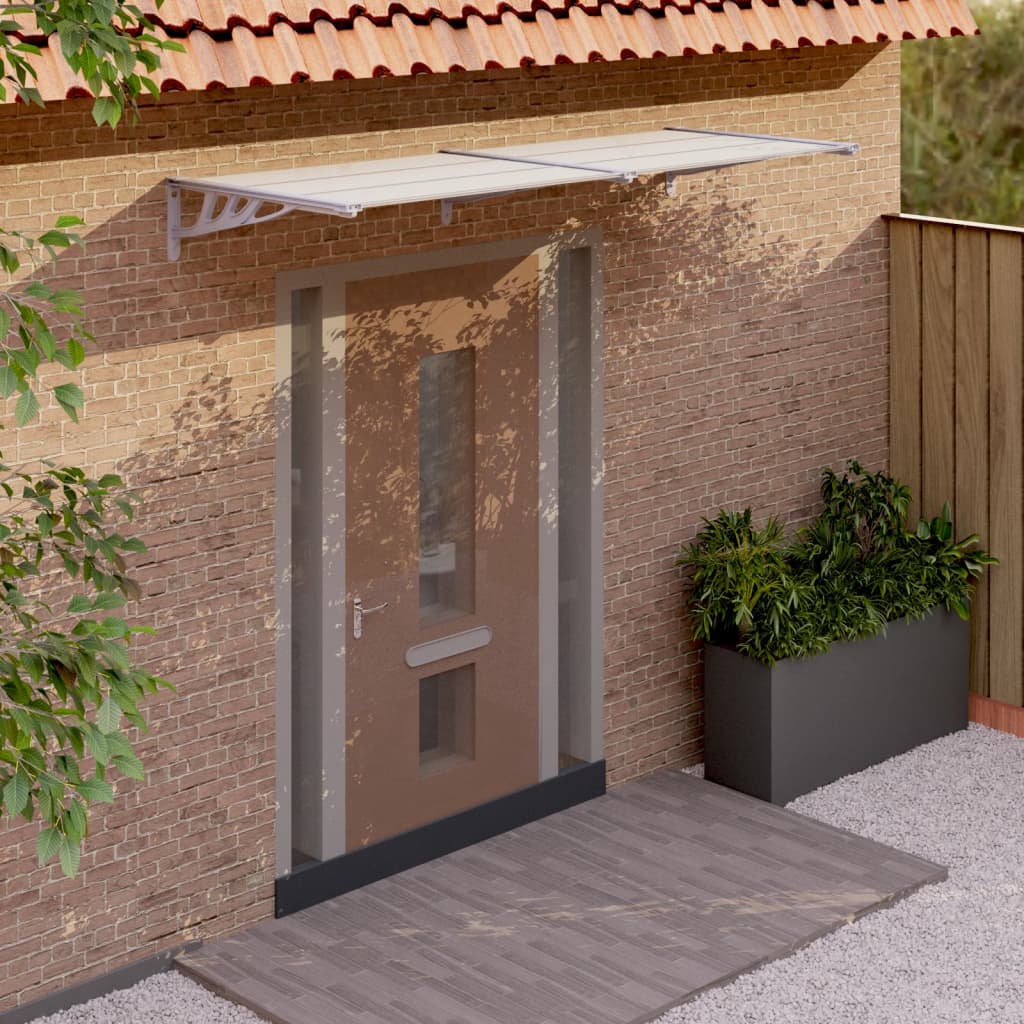 Deurluifel 239x90 cm polycarbonaat grijs en transparant is nu te koop bij PeponiXL, paradijselijk wonen!