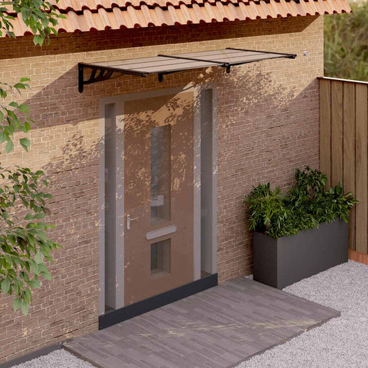 Deurluifel 199x90 cm polycarbonaat zwart is nu te koop bij PeponiXL, paradijselijk wonen!