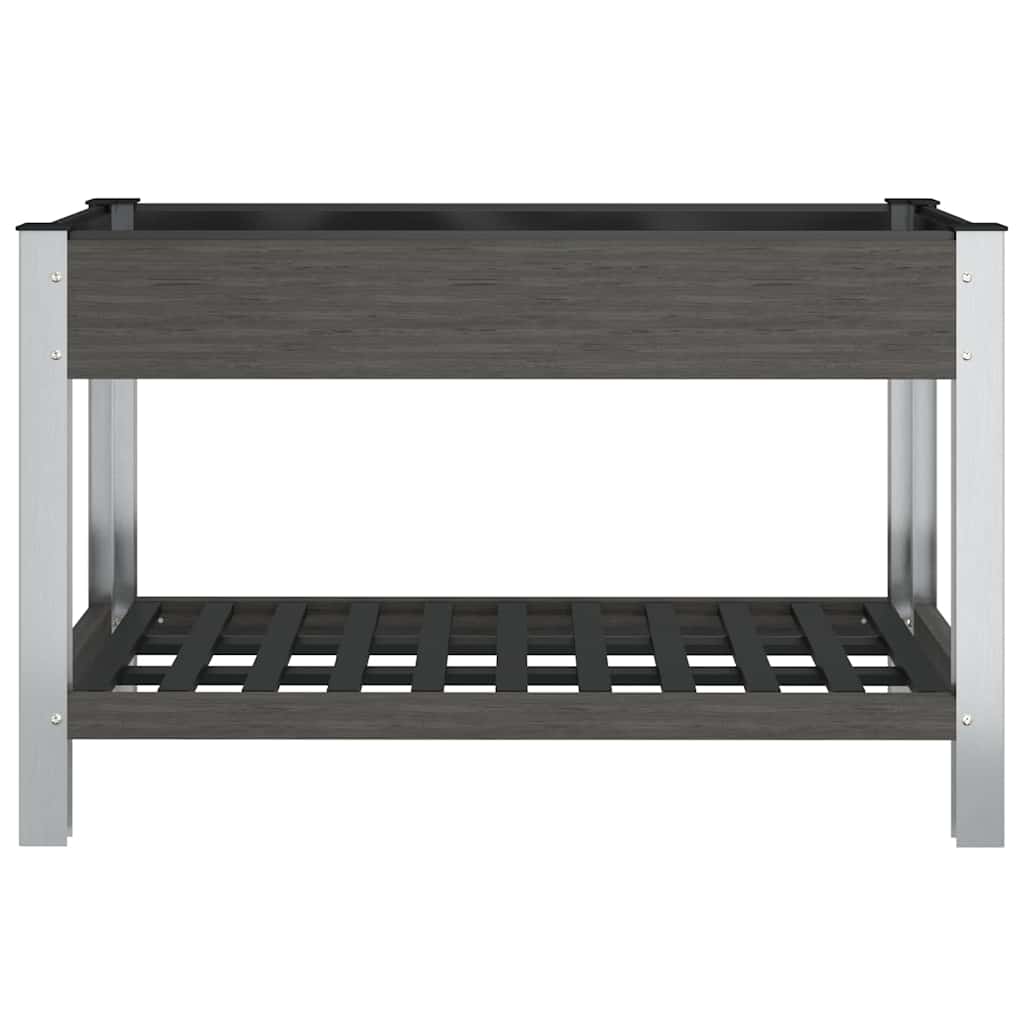 Plantenbak verhoogd met schap 120x50x75 cm HKC grijs is nu te koop bij PeponiXL, paradijselijk wonen!