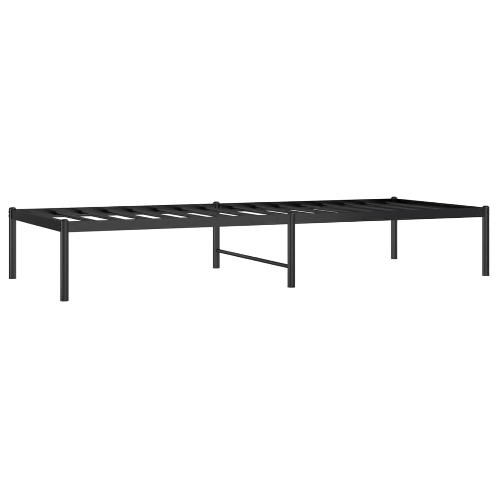 Bedframe metaal zwart 75 x 190 cm is nu te koop bij PeponiXL, paradijselijk wonen!