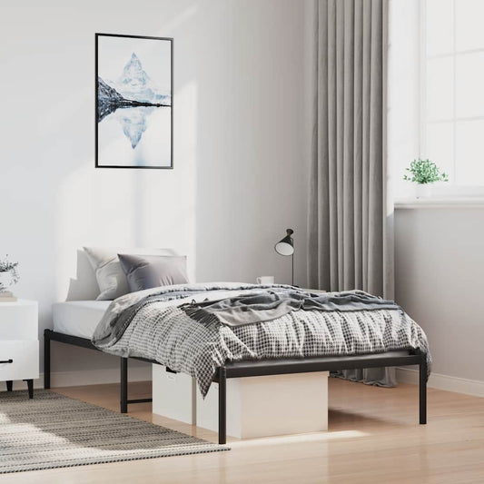 Bedframe metaal zwart 100x200 cm is nu te koop bij PeponiXL, paradijselijk wonen!