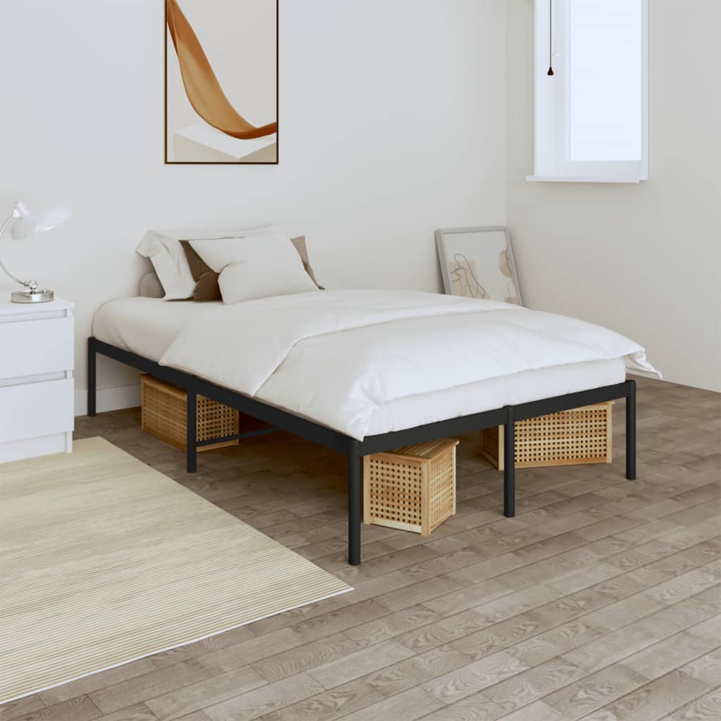 Bedframe metaal zwart 120x190 cm is nu te koop bij PeponiXL, paradijselijk wonen!