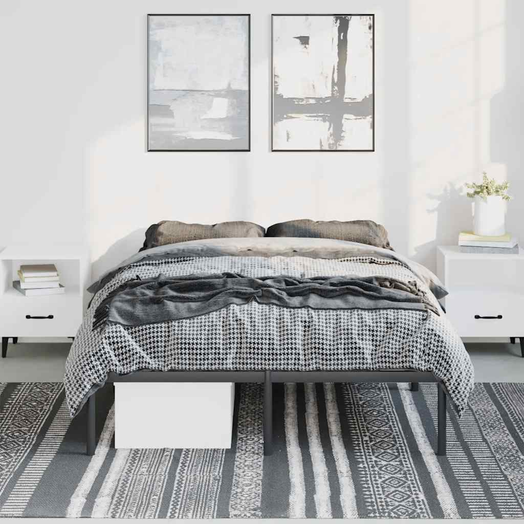 Bedframe metaal zwart 135x190 cm is nu te koop bij PeponiXL, paradijselijk wonen!