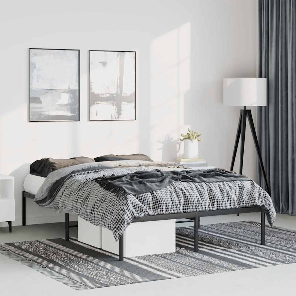 Bedframe metaal zwart 135x190 cm is nu te koop bij PeponiXL, paradijselijk wonen!