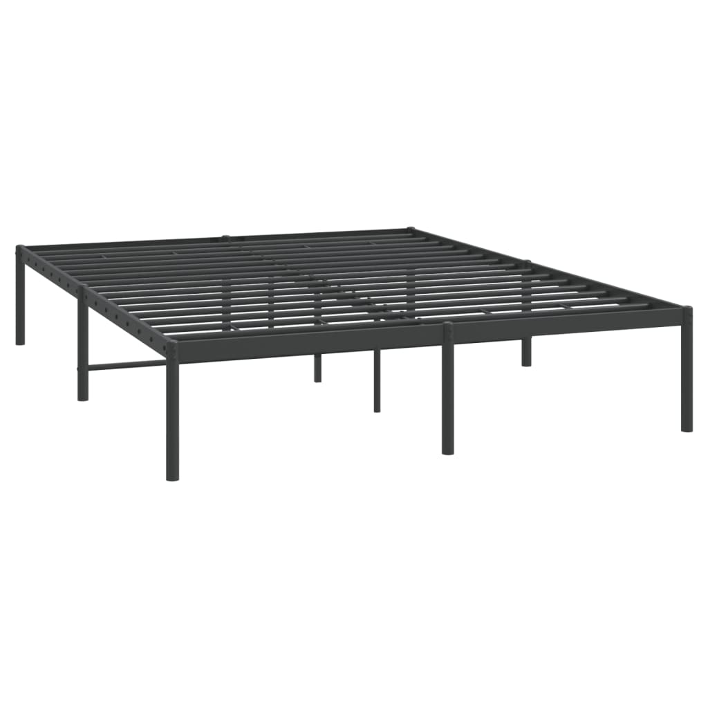 Bedframe metaal zwart 150x200 cm is nu te koop bij PeponiXL, paradijselijk wonen!
